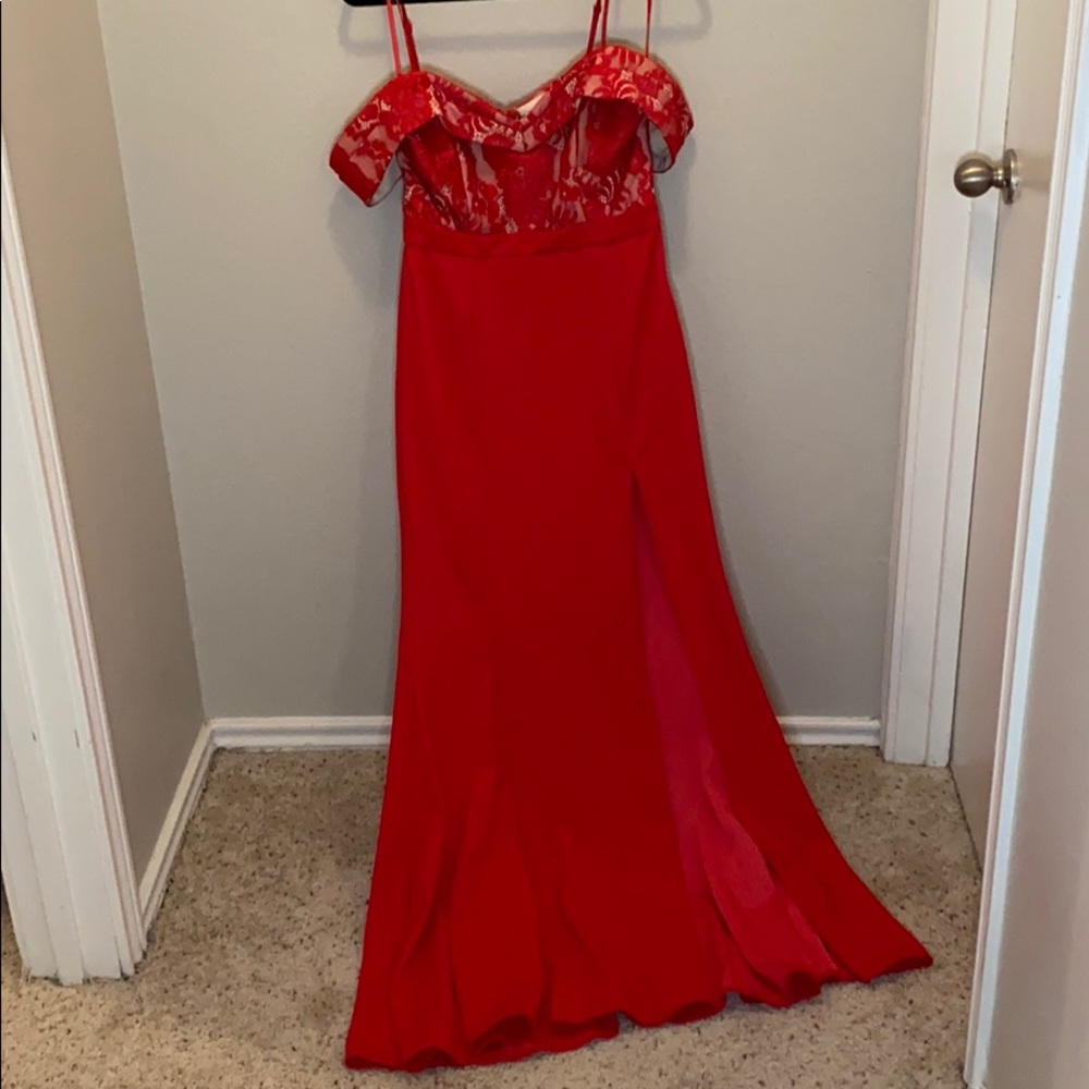 Off the shoulder maxi dress